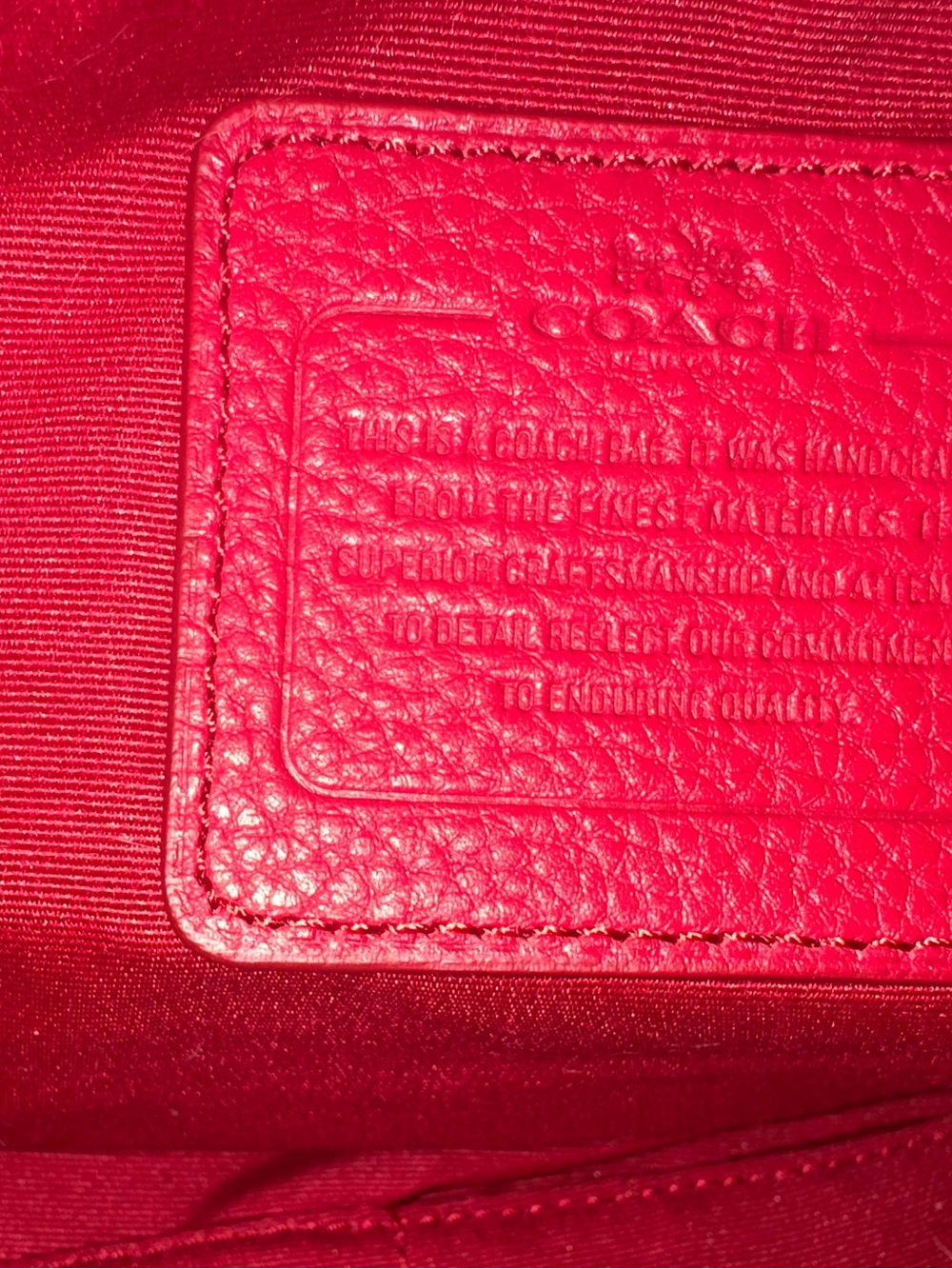 Coach Celeste bag red pebble leather NWT - Picture 3 of 10